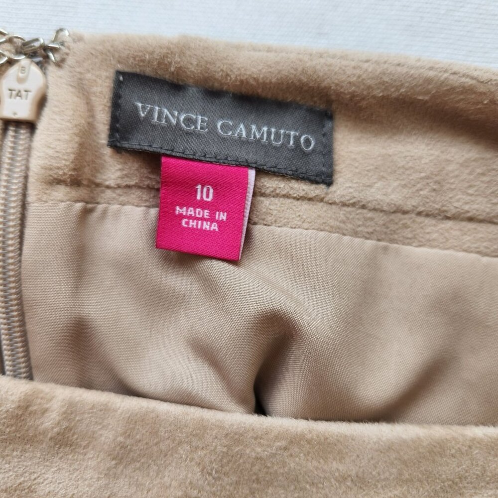 Vince Camuto Cut Out Floral Faux Suede Mini Skirt Office Siren Feminine Soft 10 - Picture 6 of 9